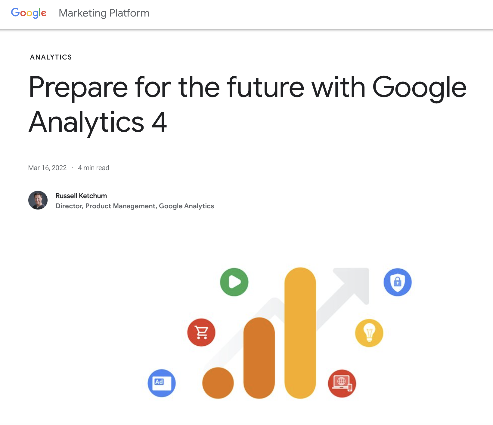 Google website for Google Analytics 4