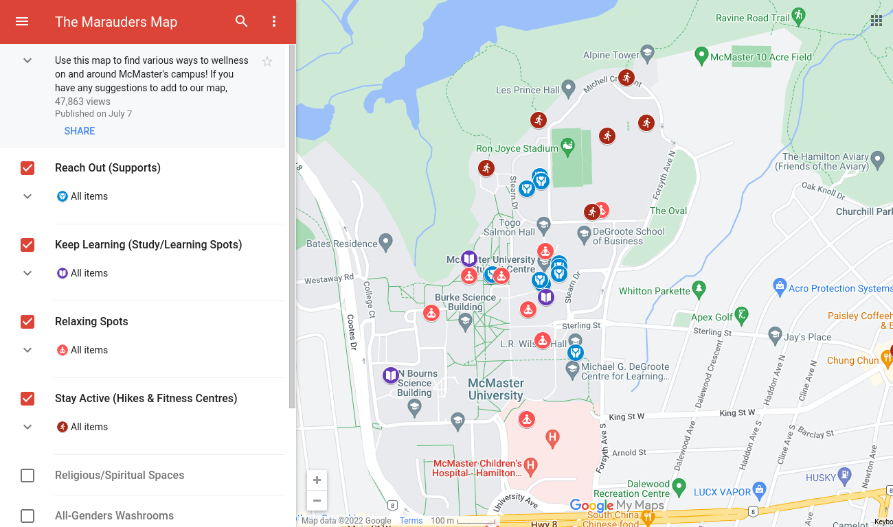 McMaster Marauder_s Map wellness marketing